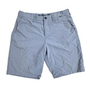 Hurley Nike Men's 32 Dri-FIT Hybrid Walkshorts Gray Stretch Quick Dry Surf Golf